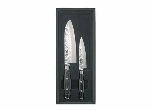 Yaxell Tsuchimon 36750, coffret cadeau 2 pièces santoku et couteau utilitaire