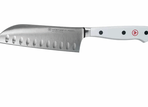 Wüsthof Classic White santoku avec alvéoles 14 cm, 1040231314
