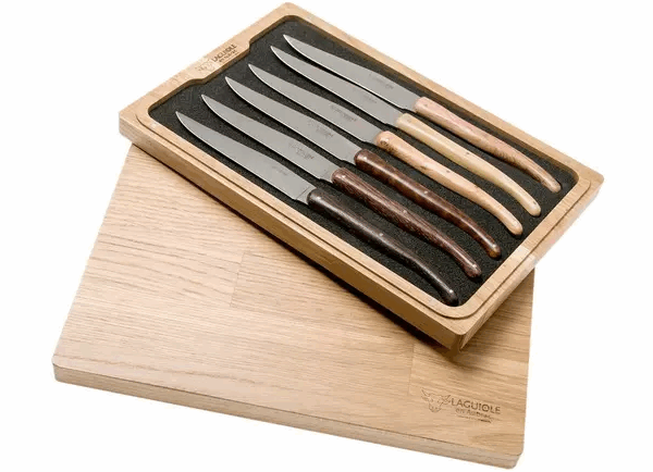 Laguiole en Aubrac Quotidien set de 6 couteaux à steak bois de France