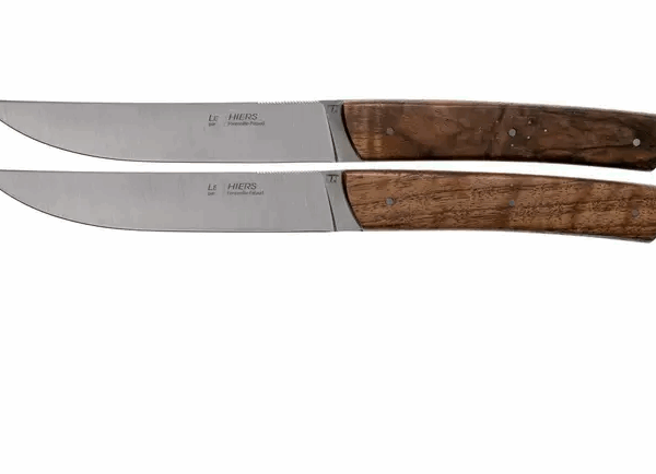 Fontenille Pataud Le Thiers set de 2 couteaux à steak loupe de noyer, TR2TNO