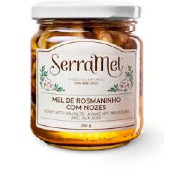Mel de Rosmaninho com Nozes / Walnuts in Wild Honey SERRAMEL - 240g