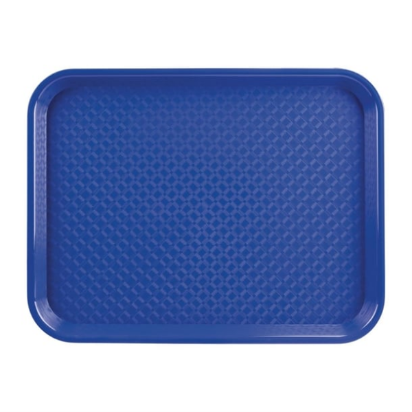 Plateau fast food en plastique Olympia Kristallon bleu