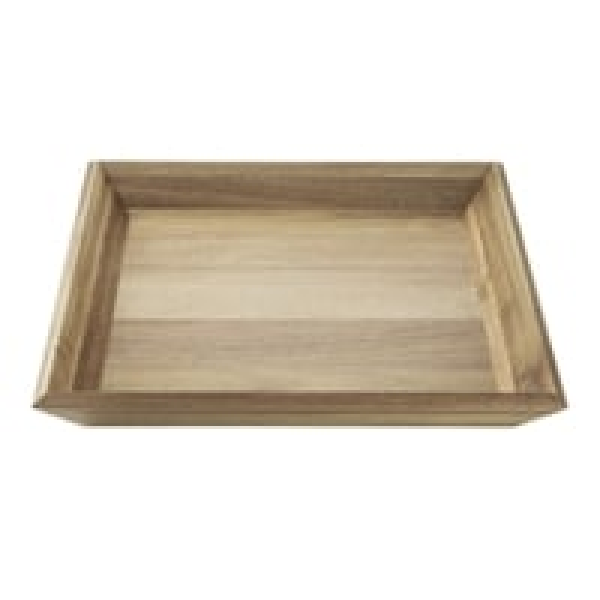 Plateau rectangulaire en acacia Olympia 380x355mm