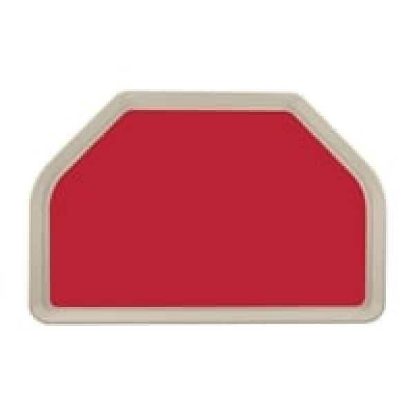 Plateau de service en polyester Roltex Trapèze GN 500x325mm rouge