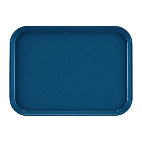 Plateau rectangulaire antidérapant en fibre de verre Cambro EpicTread bleu 350 mm