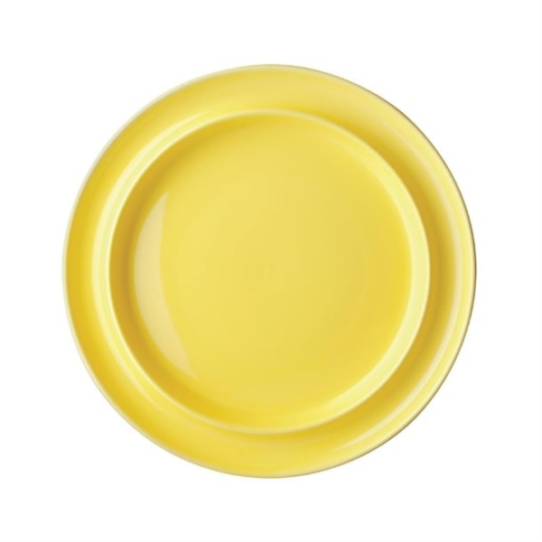 Assiettes bord surélevé Heritage Olympia jaunes 253mm (lot de 4)