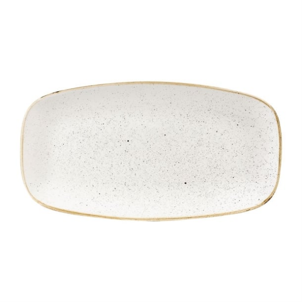 Assiettes oblongues Churchill Stonecast Barley White 189 x 355mm (Lot de 6)