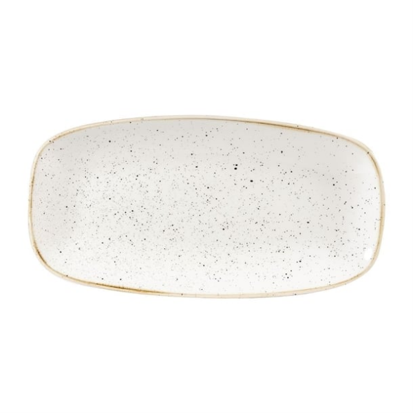 Assiettes oblongues Churchill Stonecast Barley White 153 x 298mm (Lot de 12)