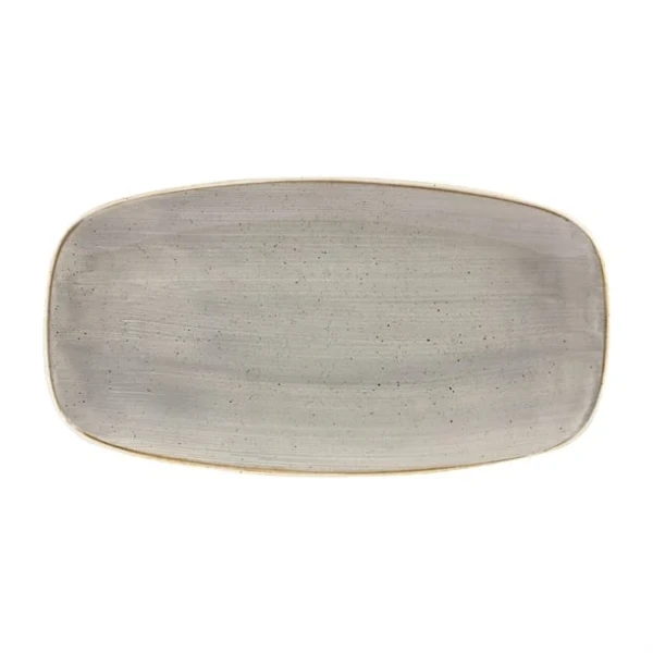 Assiettes oblongues Churchill Stonecast Peppercorn Grey 153 x 298mm (Lot de 12)