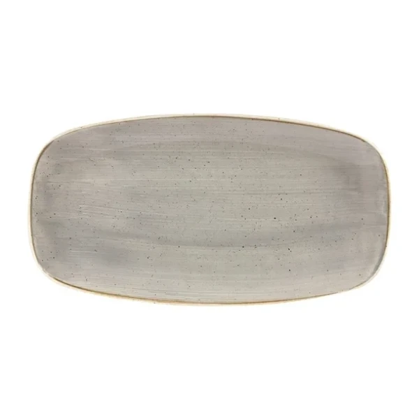 Assiettes oblongues Churchill Stonecast Peppercorn Grey 127 x 269mm (Lot de 12)