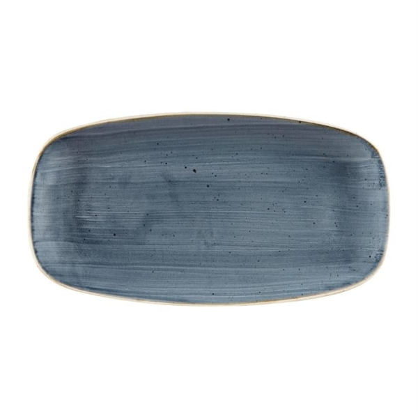 Assiettes oblongues Churchill Stonecast Blueberry 189 x 355mm (Lot de 6)