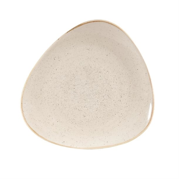 Assiettes triangulaires Churchill Stonecast Nutmeg Cream 265mm (Lot de 12)