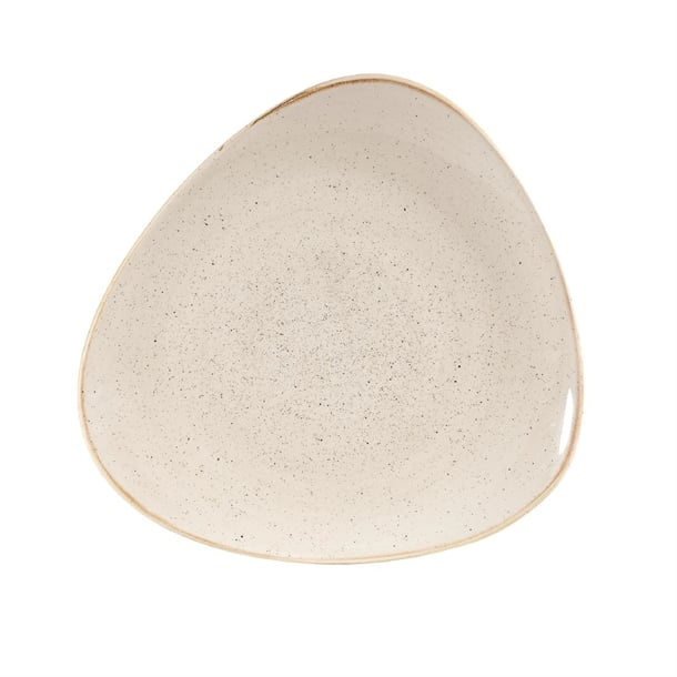 Assiettes triangulaires Churchill Stonecast Nutmeg Cream 265mm (Lot de 12)