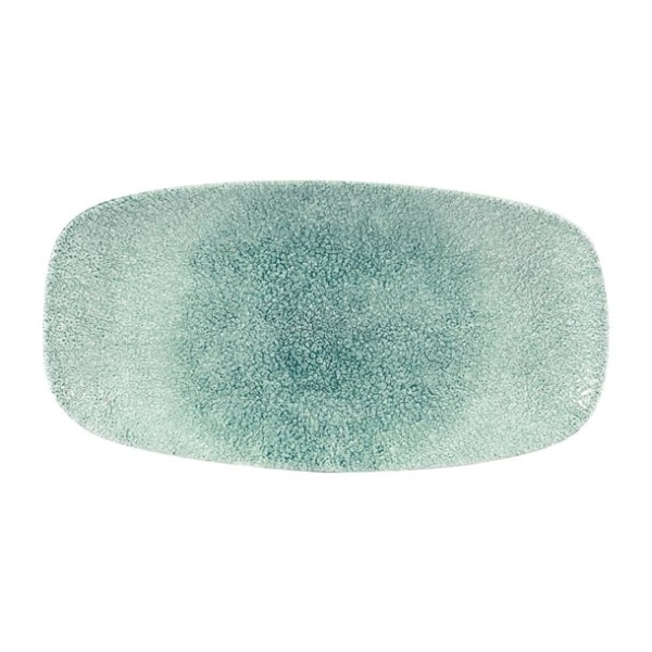 Assiettes oblongues Churchill Studio Prints Raku Jade Green 153 x 298mm (Lot de 12)
