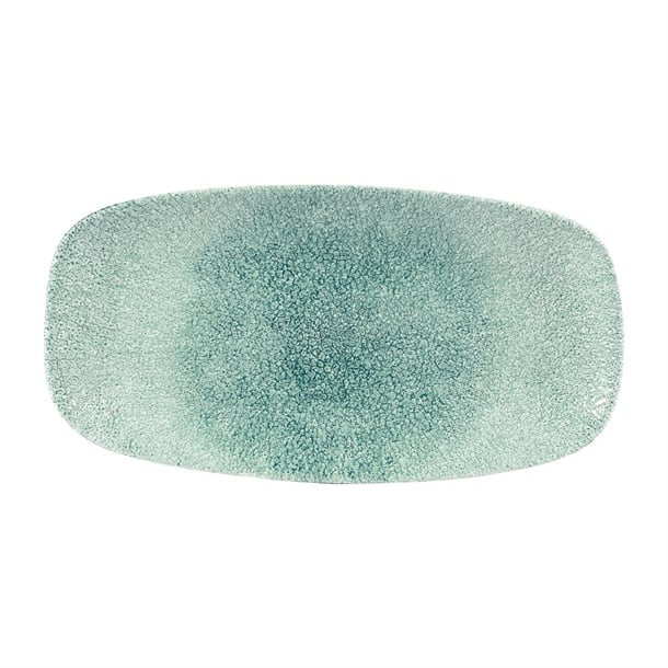 Assiettes oblongues Churchill Studio Prints Raku Jade Green 153 x 298mm (Lot de 12)