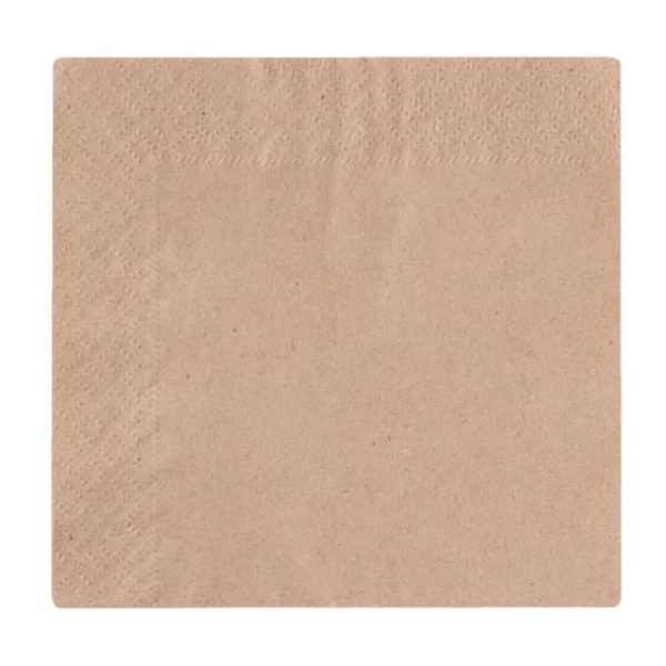 Serviettes cocktail 2 plis compostables Vegware 24cm (Lot de 4000)