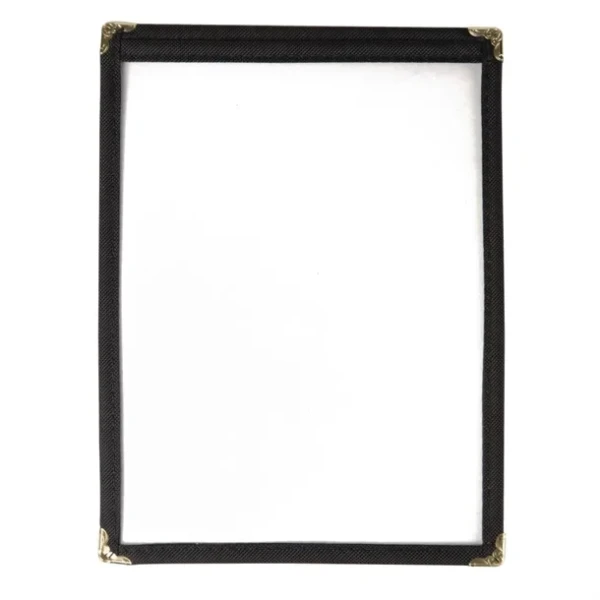 Protège-menus style américain Olympia A5 deux vues noirs