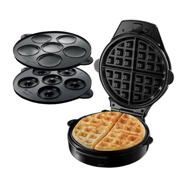 24620-56 - Gaufrier Fiesta 3 En 1 : Gaufre - Cupcake - Donut - 900 W Russell Hobbs