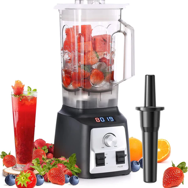 Blender Mixeur électrique Professionnel de 2L 2000W gris noir Vendos85
