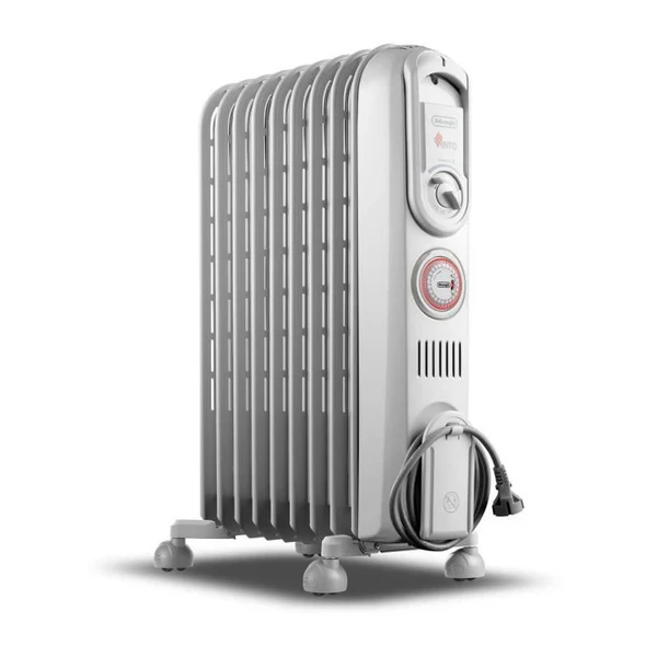 Radiateur Bain D'huille Vento - 1800w - 3 Allures De Chauffe - Technologie Real Energy -effet Venturi -batterie Perform Delonghi