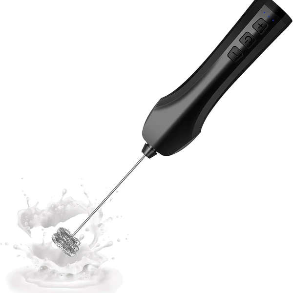 Mousseur à lait électrique portable pour café, lattes et cappuccinos noir Vendos85