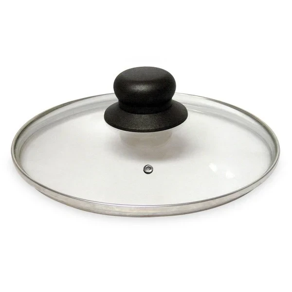 Couvercle en verre cerclé inox 28 cm Mathon