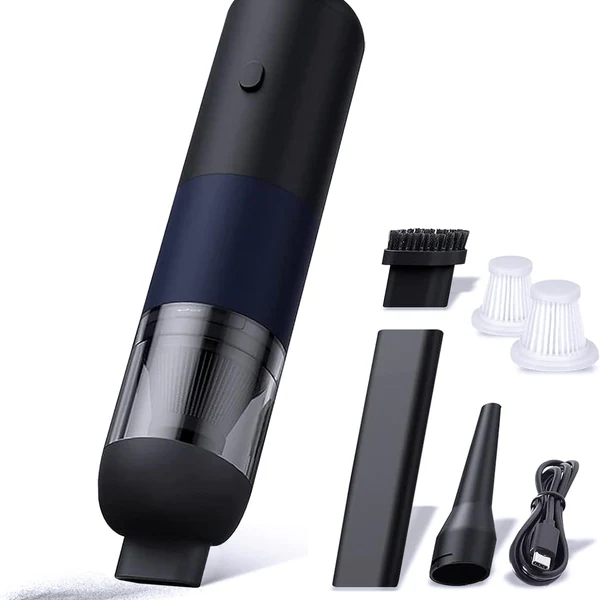 Aspirateur de table sans fil rechargeable 4000PA bleu noir Vendos85