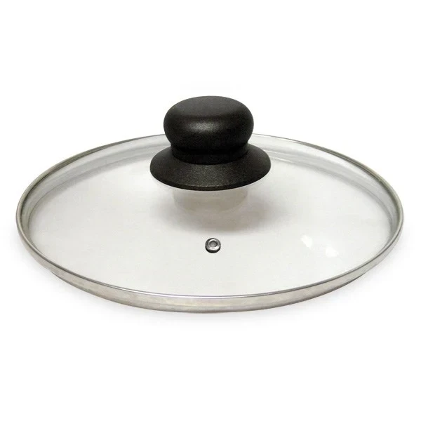 Couvercle en verre cerclé inox 24 cm Mathon
