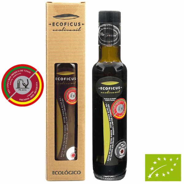 Huile d'olive extra vierge biologique ECOLIVEOIL en coffret cadeau 250 ml - Ecoficus