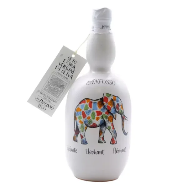 Elephant Ceramic Bottle with Extra Virgin Olive Oil 500 ml