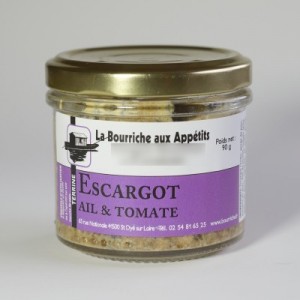 Escargot et tomate aillée