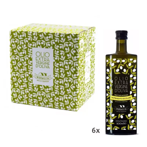 Essenza Intense Extra Virgin Olive Oil Monocultivar Coratina 500 ml x 6