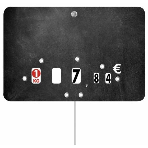 Étiquette prix à pique et à tournette "Maestria" 12 x 8 cm - par 10