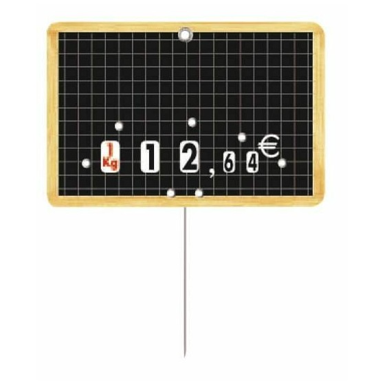 Étiquette prix ardoise à pique et à tournette "Écolière" 10,5 x 7 cm - par 10