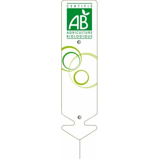 Étiquette prix flèche à pique "Agriculture Biologique" 22 cm - par 5