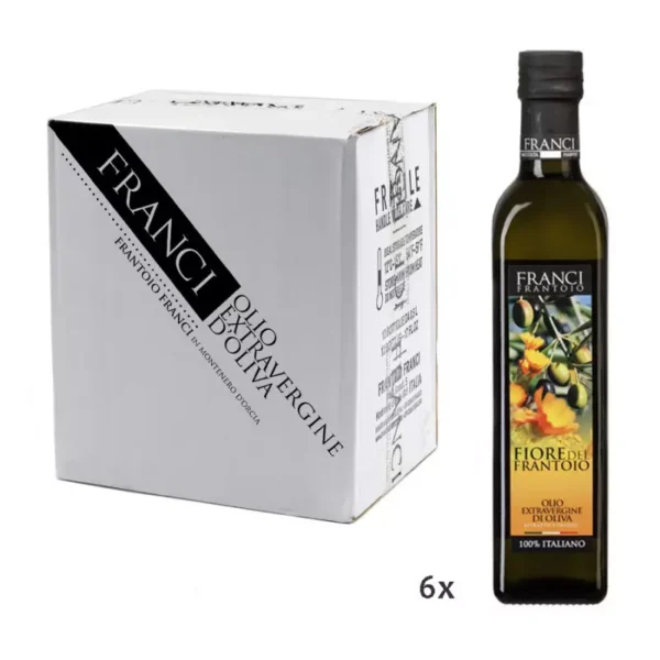 Extra Virgin Olive Oil Fiore del Frantoio Franci 500 ml x 6