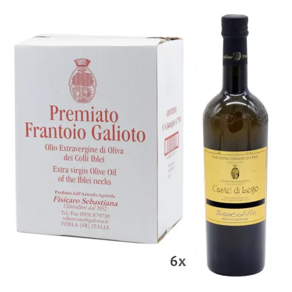 Extra Virgin Olive Oil Monocultivar Biancolilla Castel di Lego 750 ml x 6