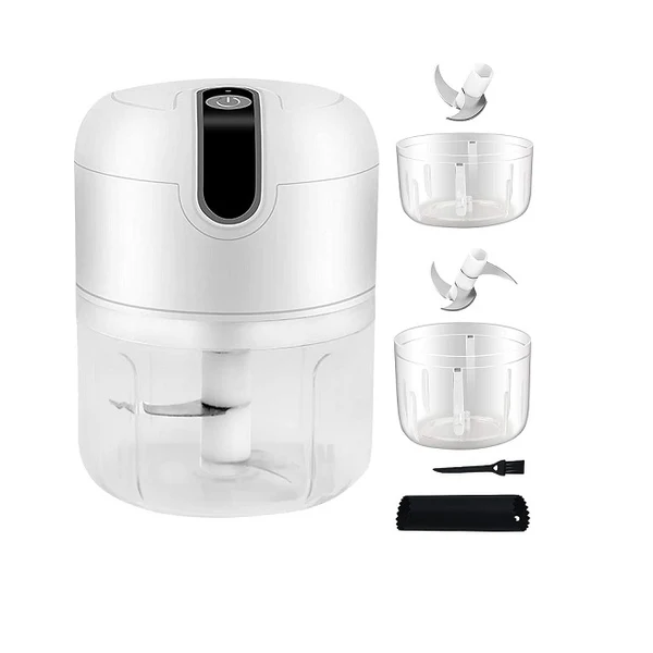 Mini Hachoir a viande Électrique 250ML & 100ML avec accessoires blanc Vendos85