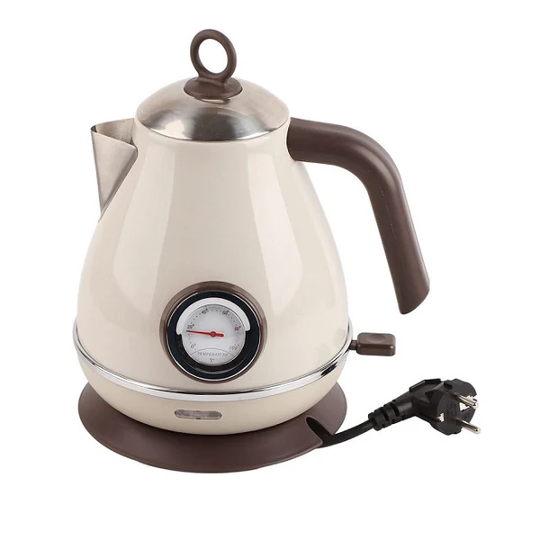 Bouilloire électrique Rétro en Acier Inoxydable de 1,7 L blanc Vendos85