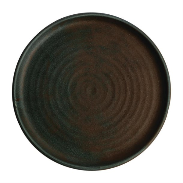 Assiettes plates vert bronze Olympia Canvas 26,5 cm (Lot de 6)