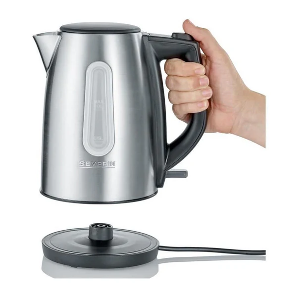 Wk3469 Bouilloire Compacte 1 L, Ebullition Rapide, Sans Bisphenol A, Arret Auto, Range Cable, Socle 360?, Inox Severin