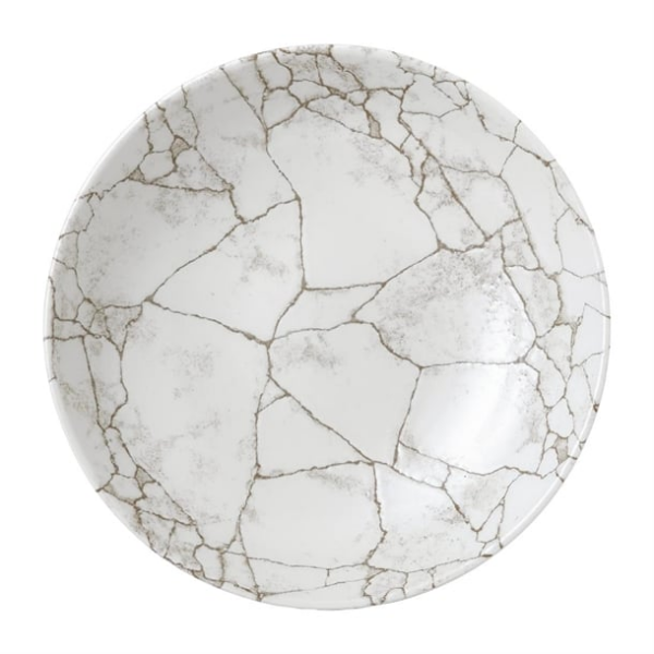 Assiettes rondes Studio Prints Kintsugi Agate Grey 217mm (Lot de 12)