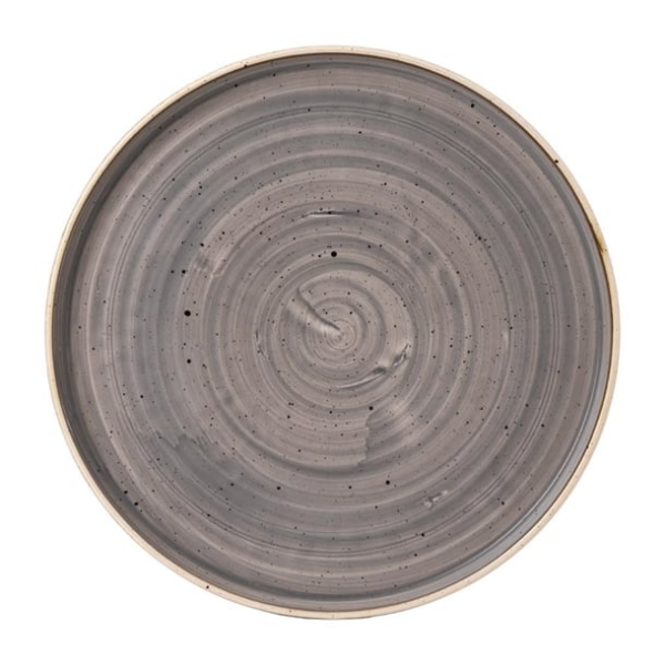 Assiettes avec rebord Churchill Stonecast Peppercorn Grey 275mm (Lot de 6)