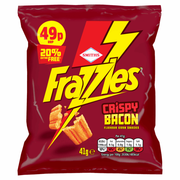 Walkers Smiths Frazzles Crispy Bacon 41g 30 Pack 49p