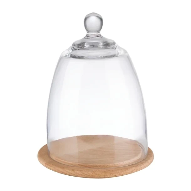 Plateau en bois avec couvercle en verre APS 185 x 240 mm