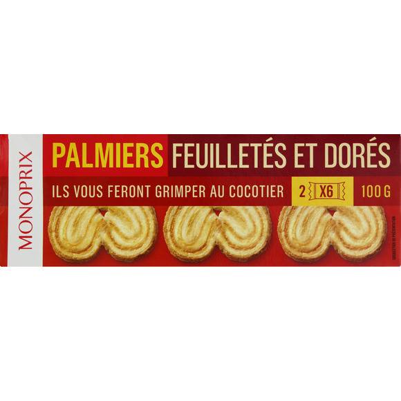 Palmiers feuilletés et dorés