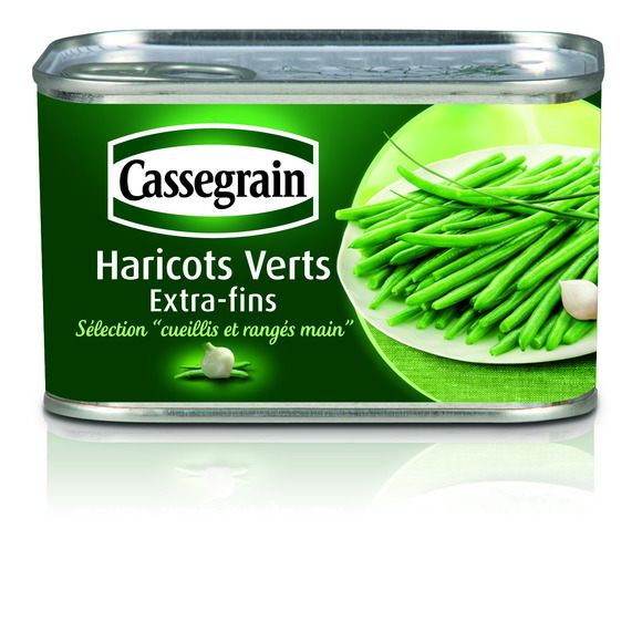 Haricots verts extra-fins, cueillis et rangés main