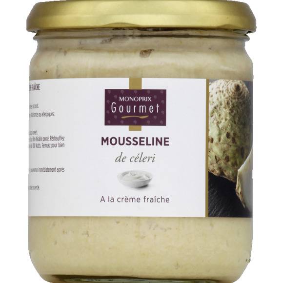 Mousseline de céleri à la crème fraîche