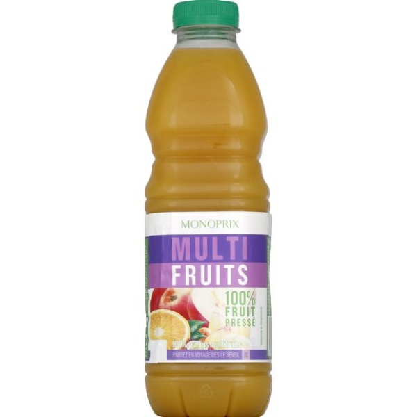 Jus multifruits de jus et de purées, 100% fruit pressé