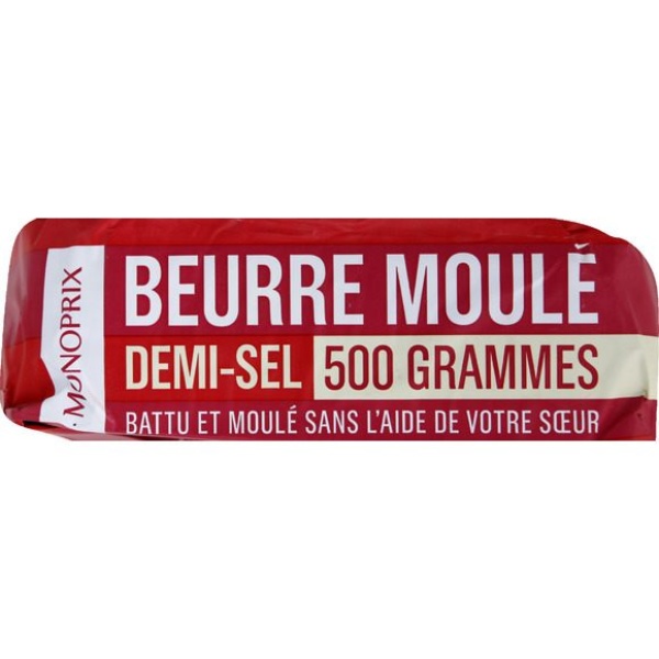 Beurre moulé demi-sel